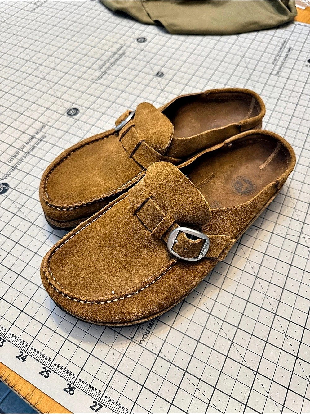 Birkenstock Buckley Suede Clog Mules Brown EU 40